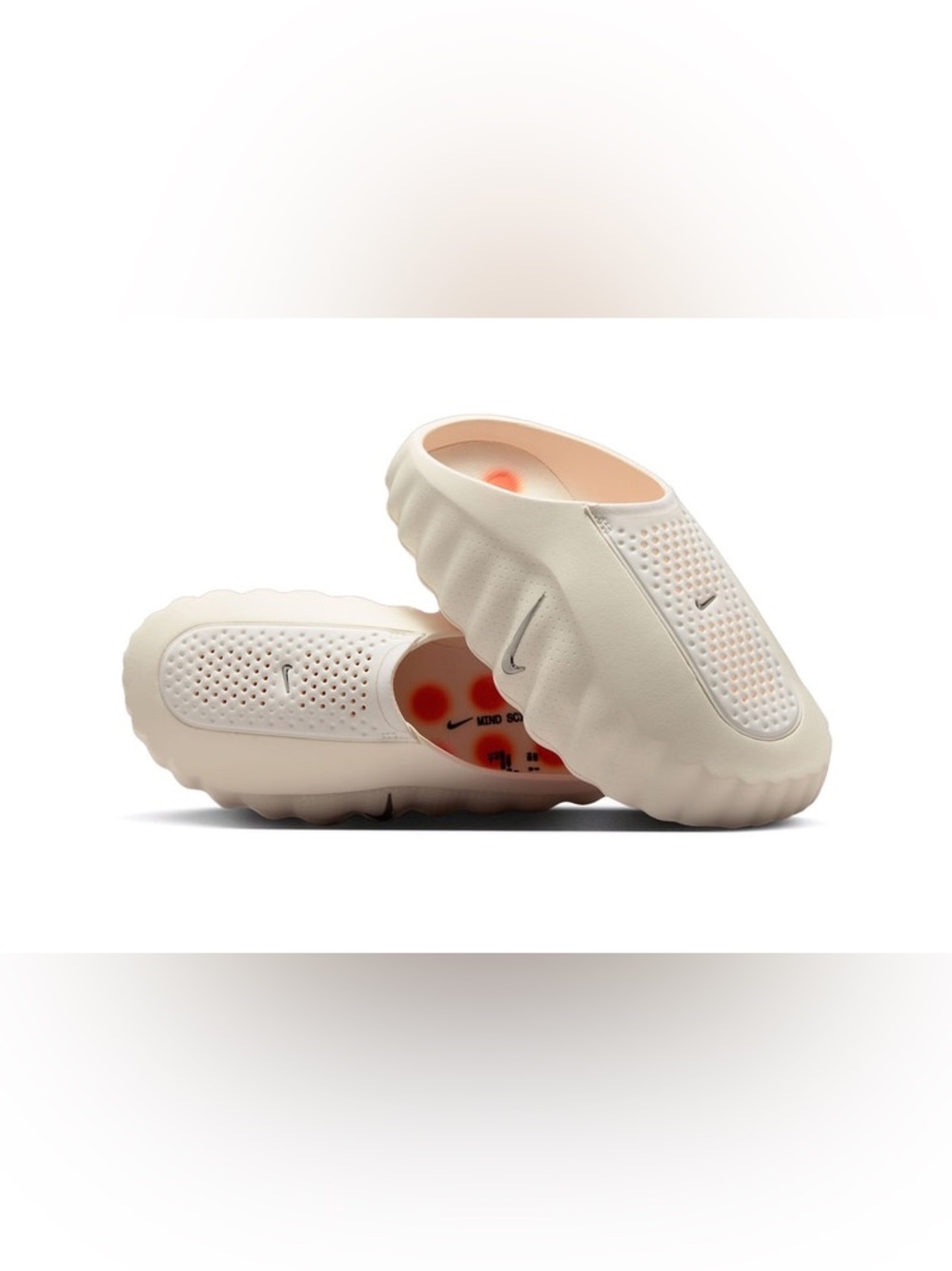 Nike Mind 001 Sail/Chrome-Hyper Crimson-Black Women's RUNS SMALL